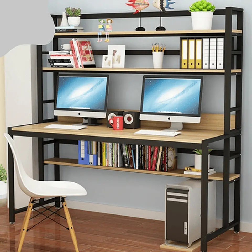 Escritorio Mesa Oficina Estudio De Madera Biblioteca 160x60 2