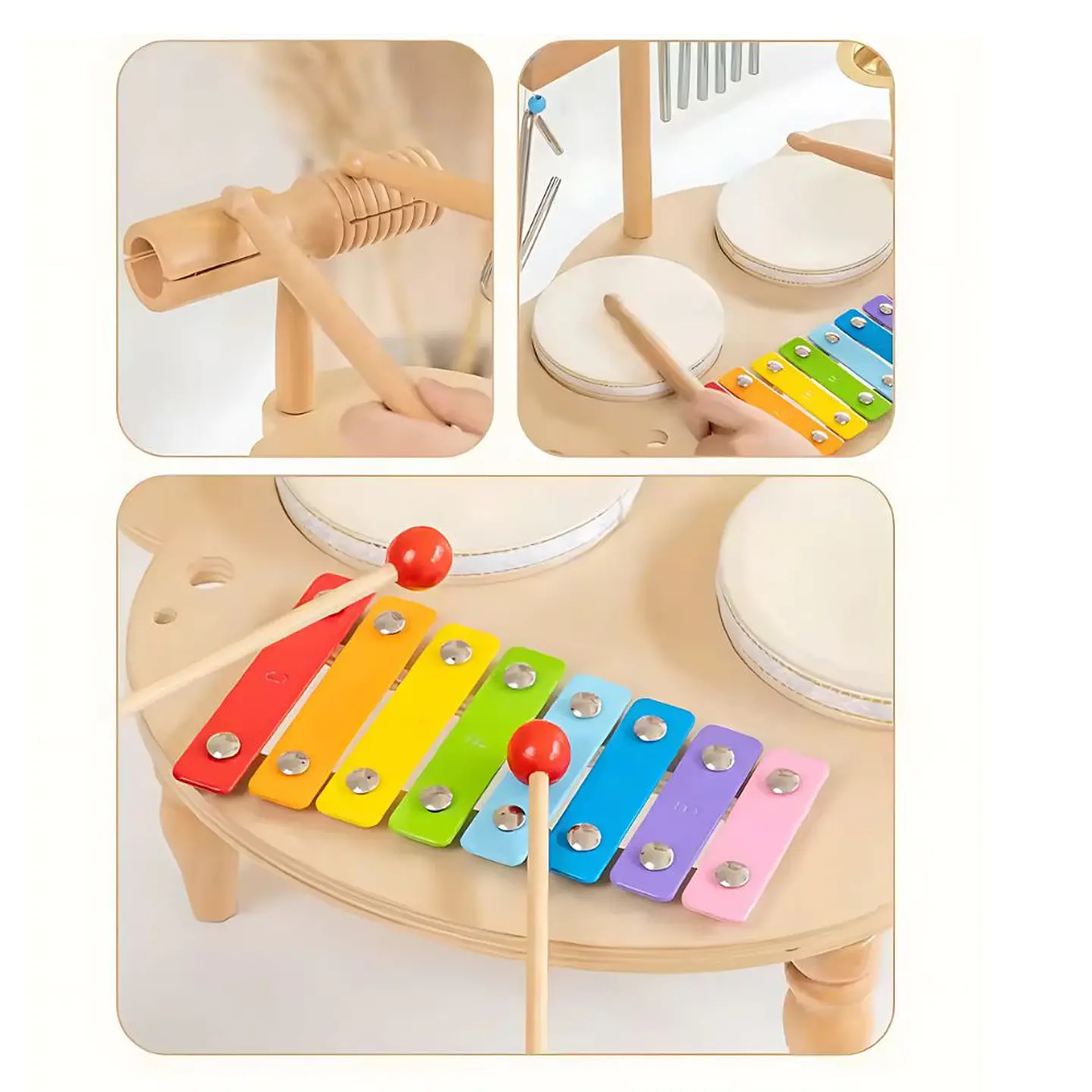 Instrumento de Percusión Musical Orff De Madera Centro Musical 4