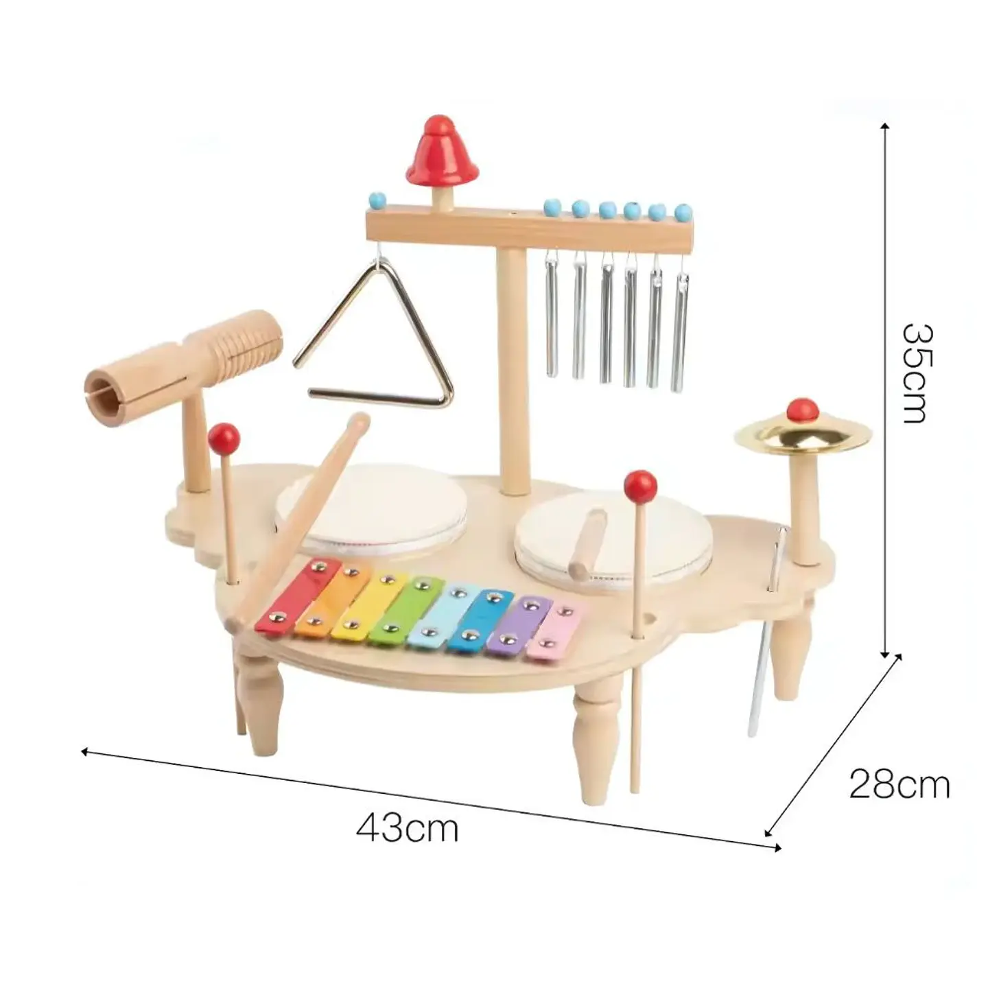Instrumento de Percusión Musical Orff De Madera Centro Musical 5