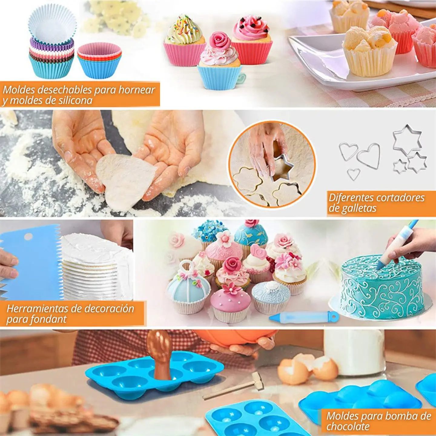 Set De Repostería 236 piezas Cupcakes Pasteles Emprendedor 2