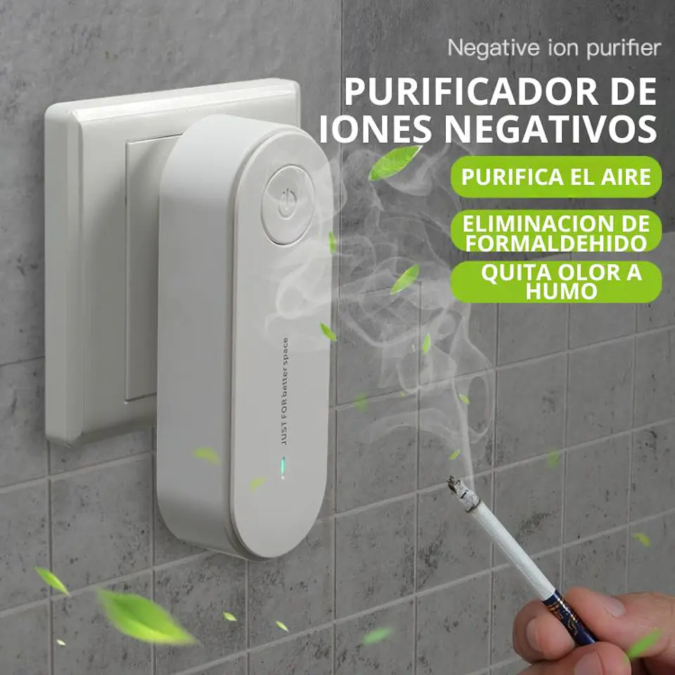 Mini Purificador De Aire Hogar Anti Olores Iones Negativos 5