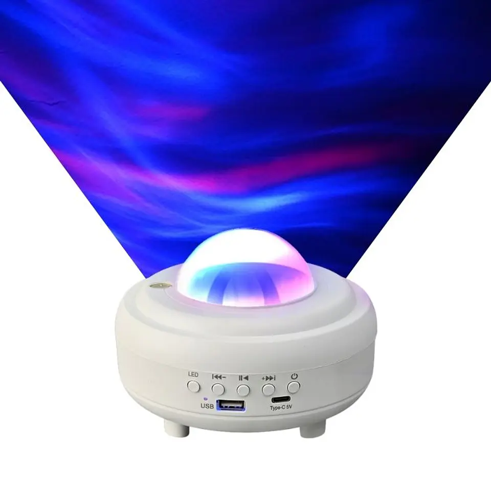 Lámpara Proyección Cielo Estrellado Ondas De Agua Bluetooth 1