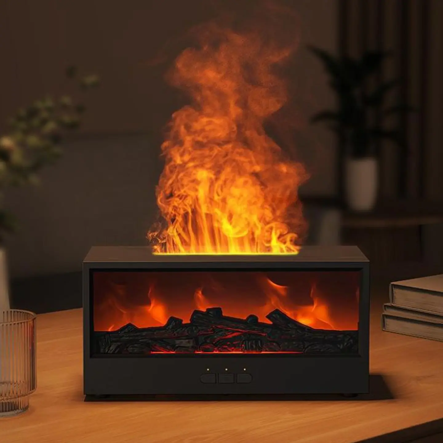 Humidificador Estilo Chimenea Aromaterapia USB 4