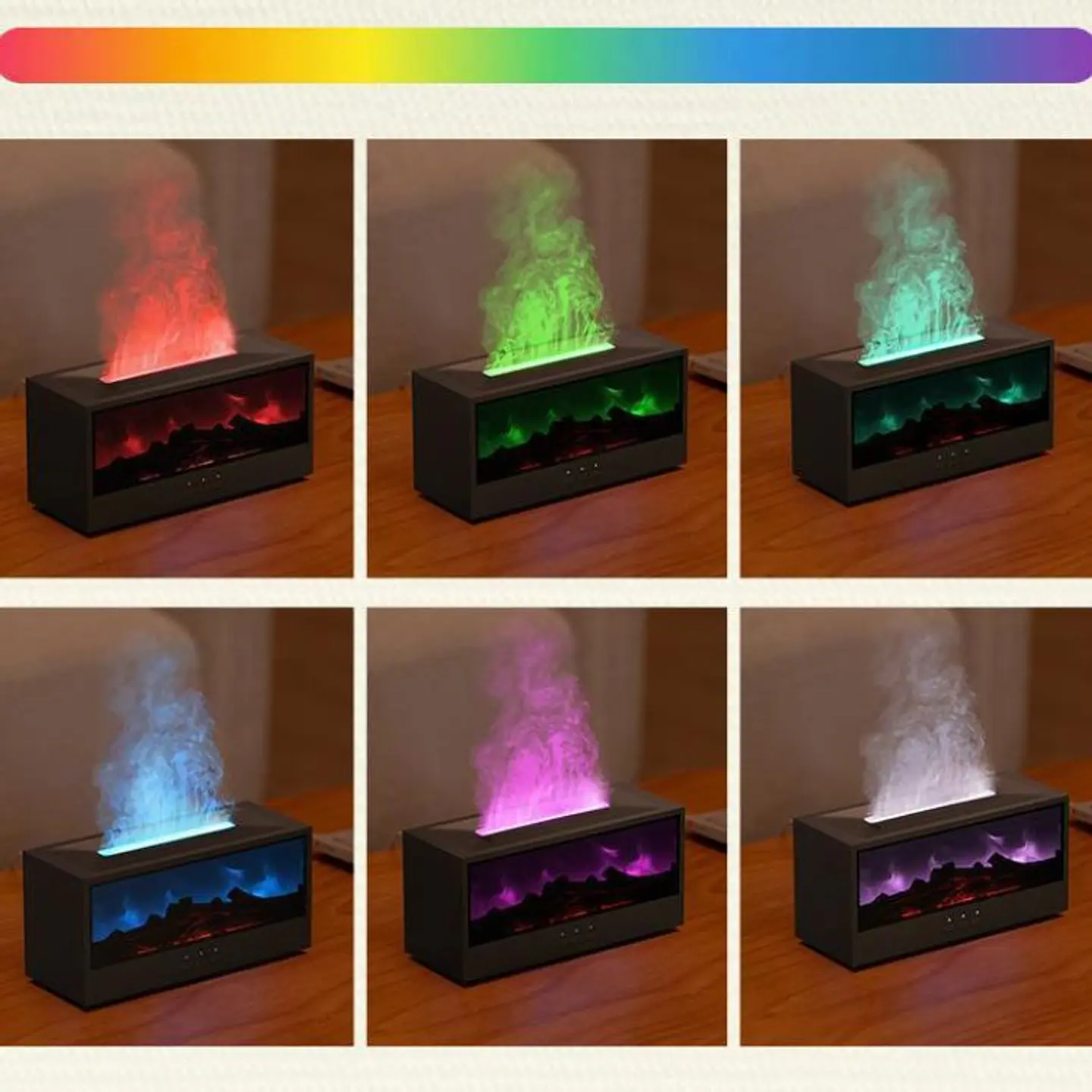 Humidificador Estilo Chimenea Aromaterapia USB 5