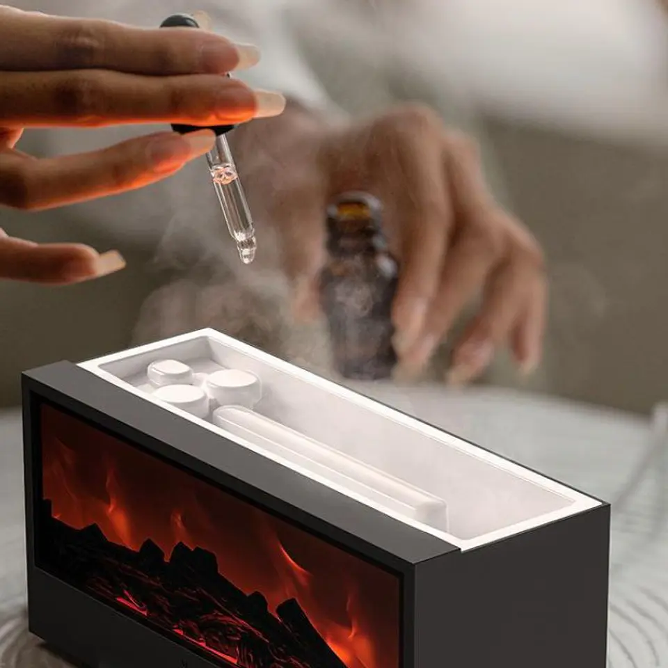 Humidificador Estilo Chimenea Aromaterapia USB 6