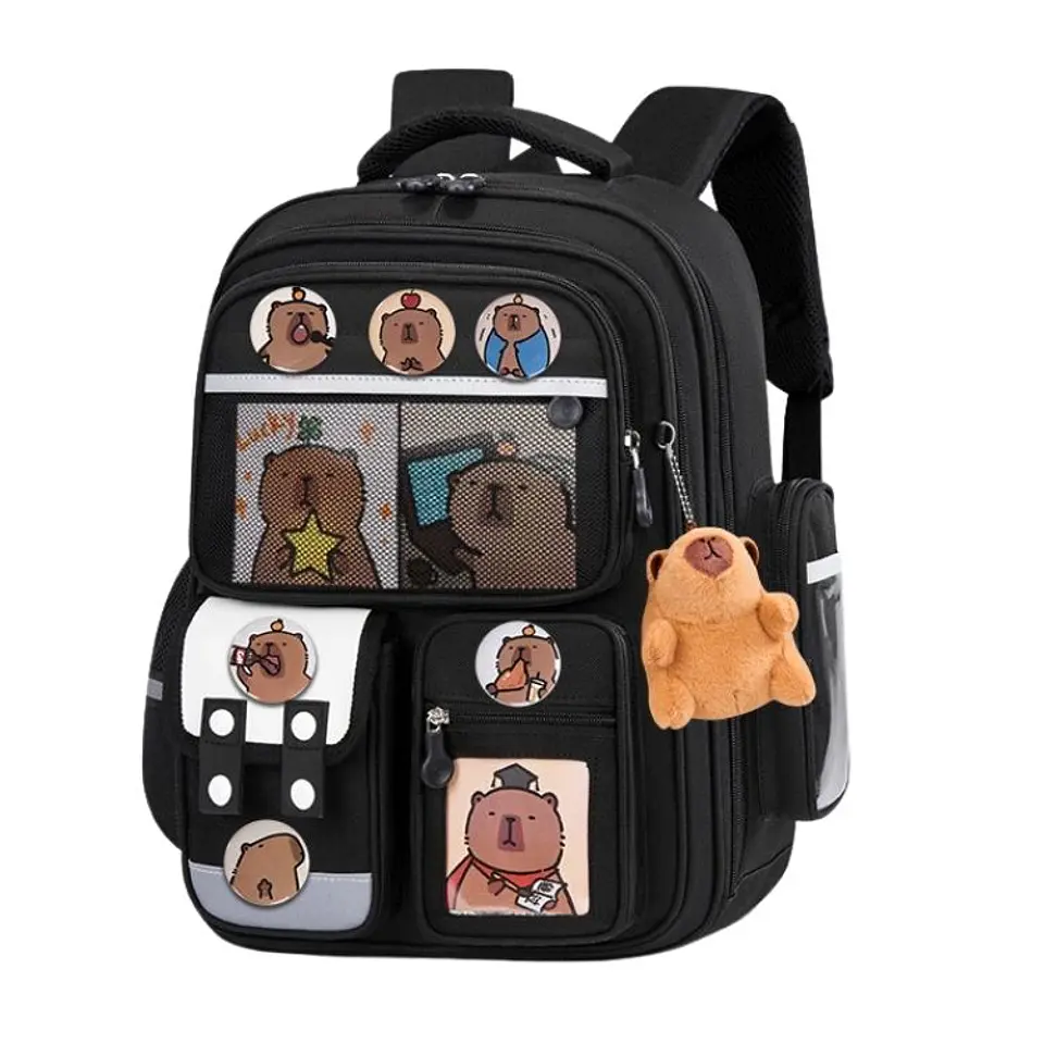 Mochila Capibara Gran Capacidad Compartimientos Y Accesorios 2