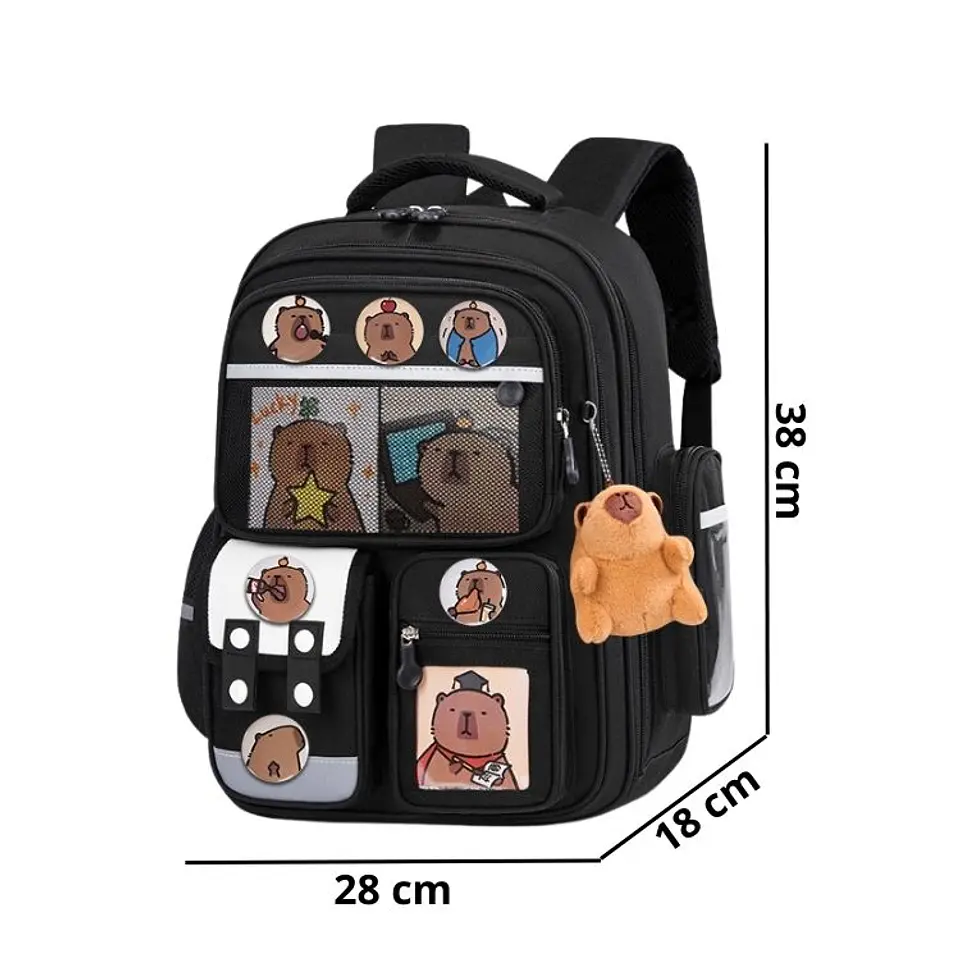 Mochila Capibara Gran Capacidad Compartimientos Y Accesorios 3