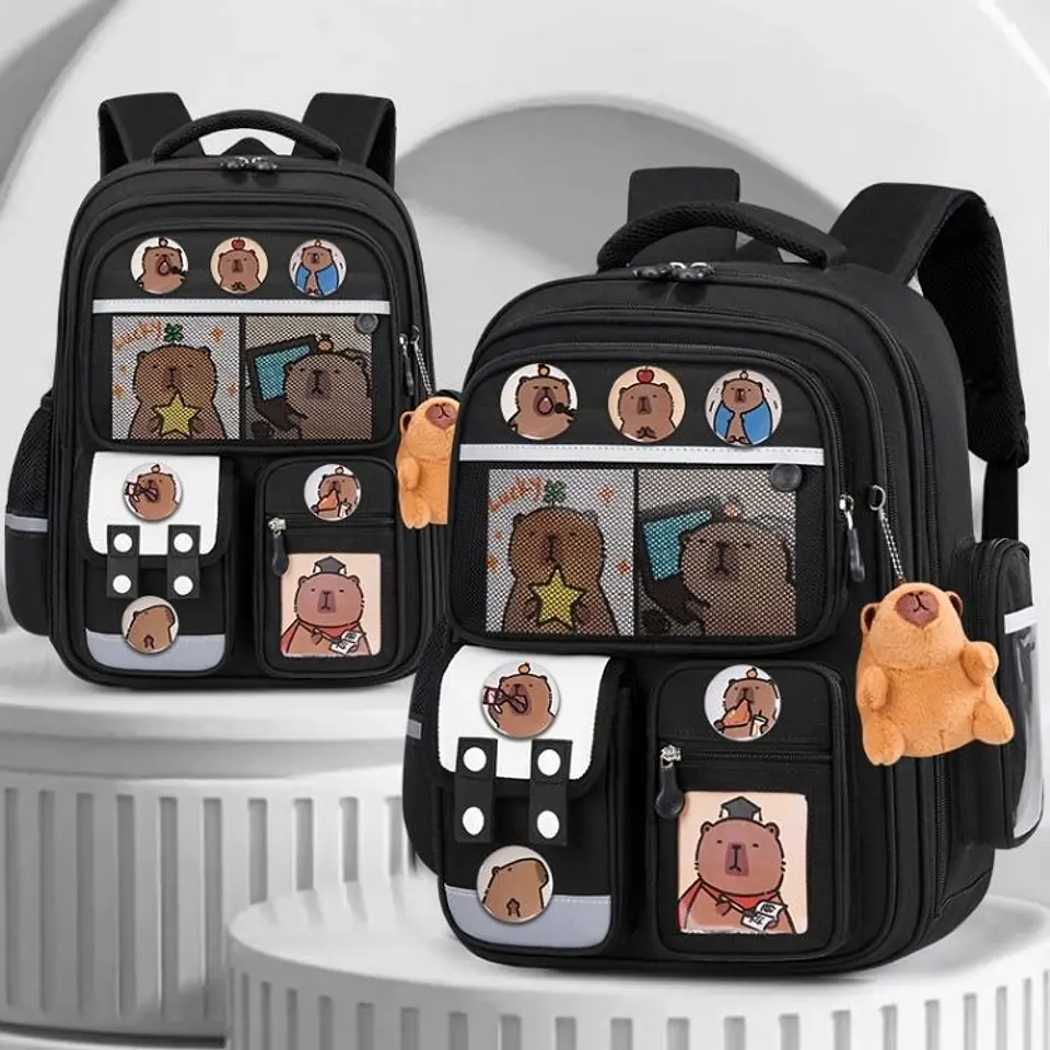 Mochila Capibara Gran Capacidad Compartimientos Y Accesorios 4