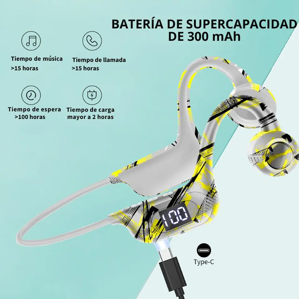 Audífonos Manos Libres Flexible Deportes Bluetooth 3