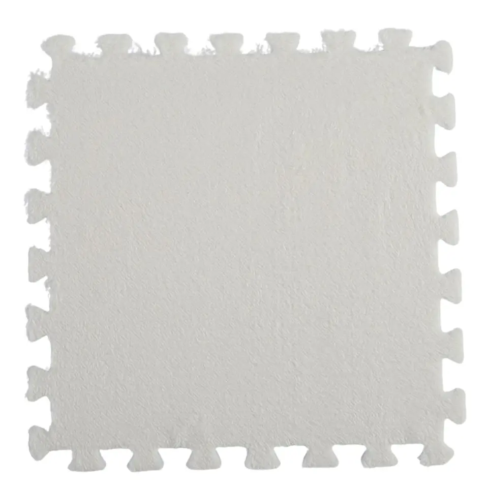 Pack 6 Alfombras Rompecabezas Felpa Shaggy 30x30 cm Armables 2