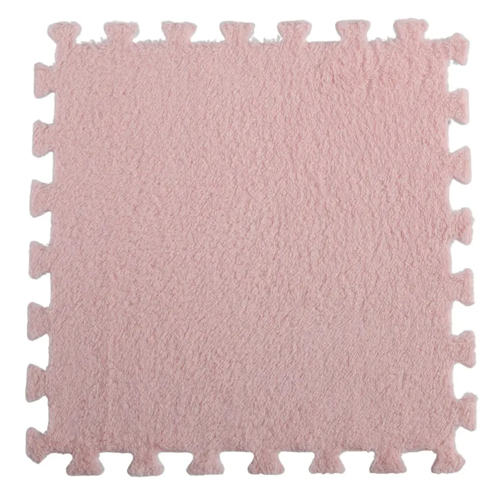 Pack 6 Alfombras Rompecabezas Felpa Shaggy 30x30 cm Armables 8