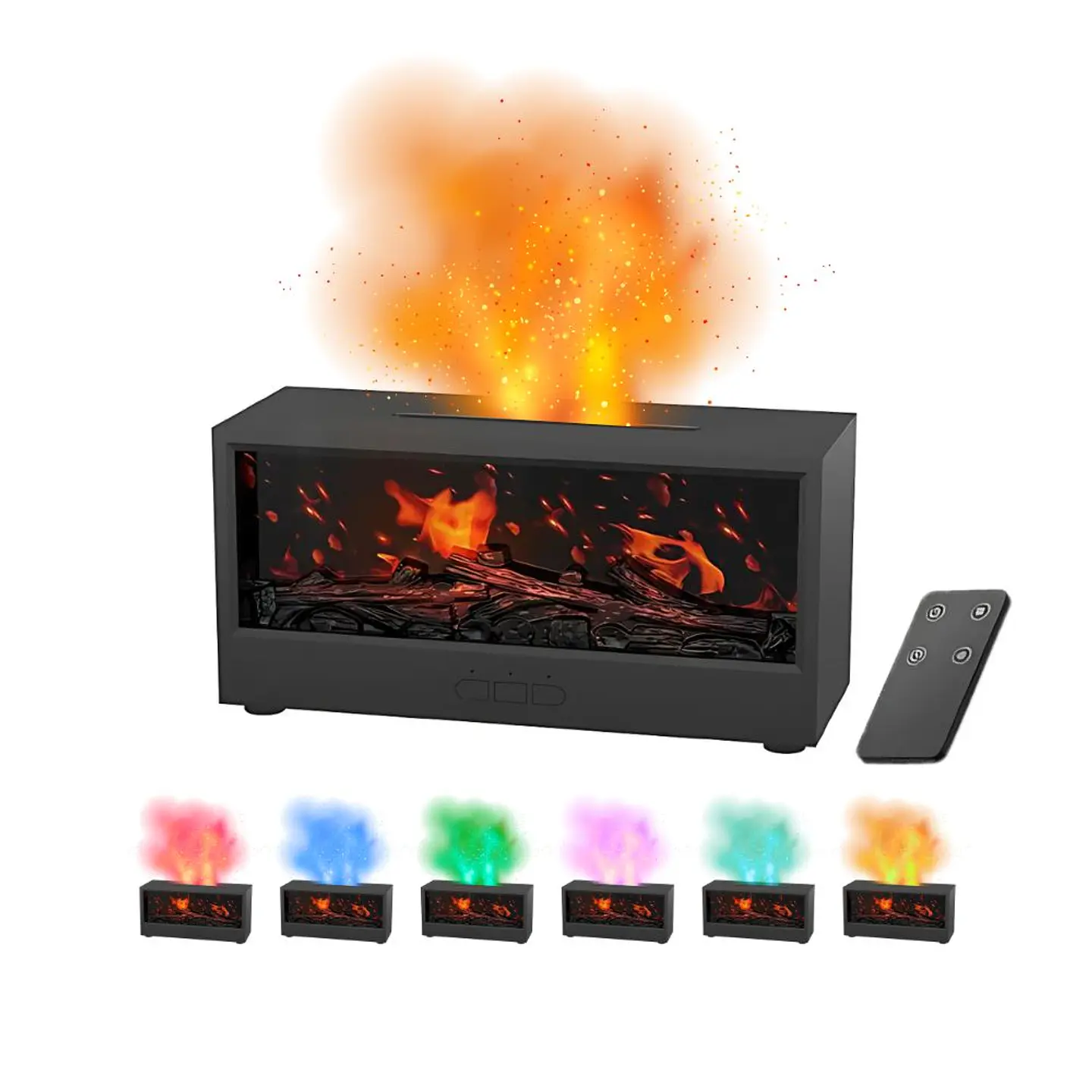 Humidificador Estilo Chimenea Aromaterapia USB 1
