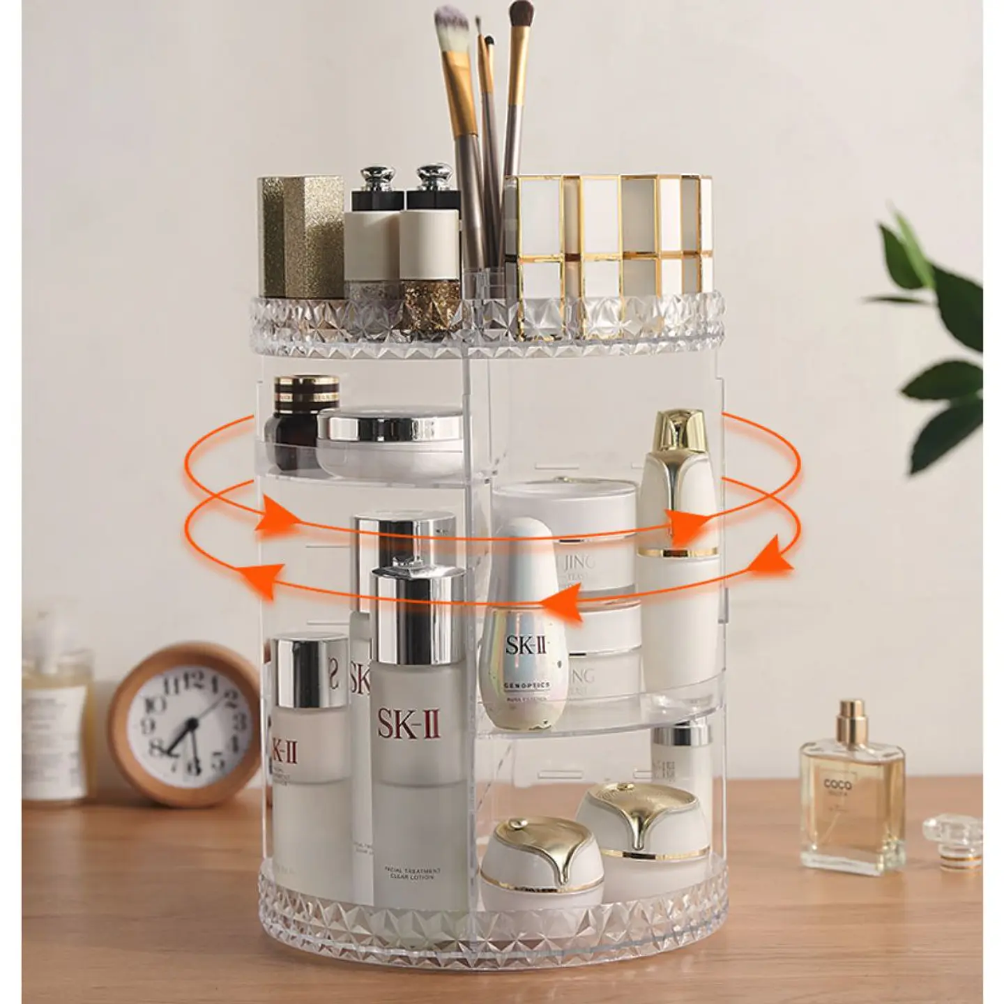 Exhibidor Giratorio Acrílico De Cosméticos Y Perfumes 2