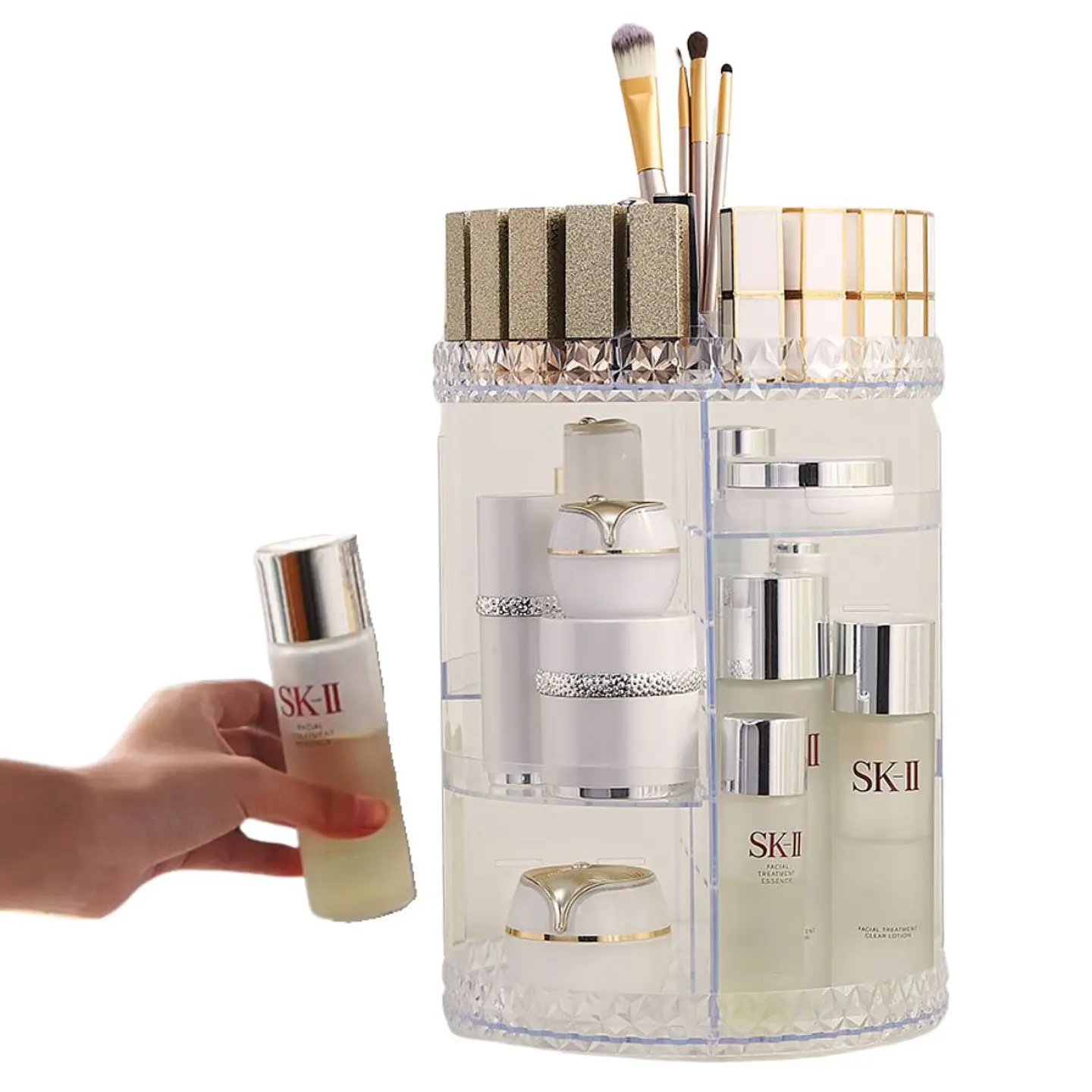 Exhibidor Giratorio Acrílico De Cosméticos Y Perfumes 1