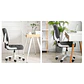 Silla De Oficina De Tela Altura Con Ajustable Y Ruedas - Miniatura 13
