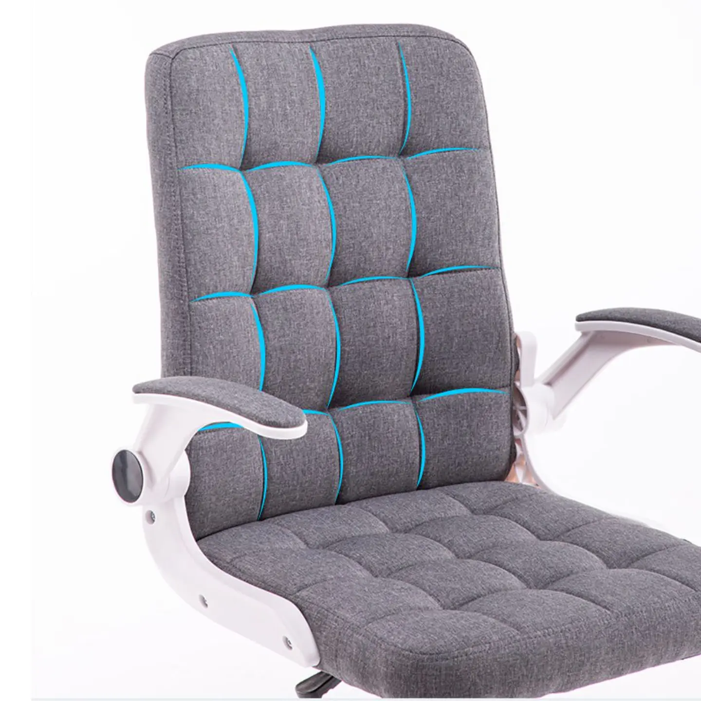 Silla De Oficina De Tela Altura Con Ajustable Y Ruedas 14
