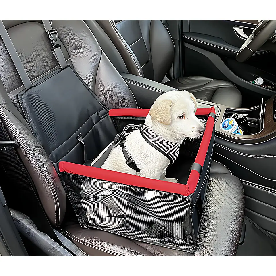 Asiento Portatil De Viajes Auto Para Mascotas Perro Gato 9