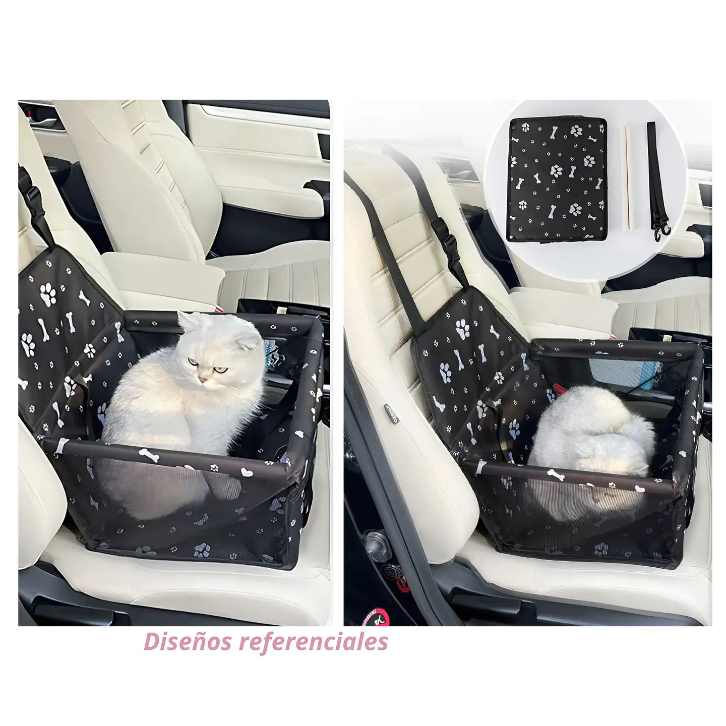 Asiento Portatil De Viajes Auto Para Mascotas Perro Gato 5