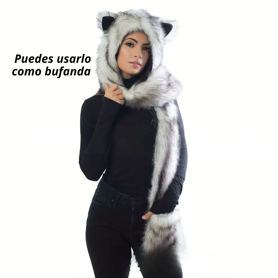 Gorro Kawai Con Orejas Y Bolsillo Unisex De Invierno 7