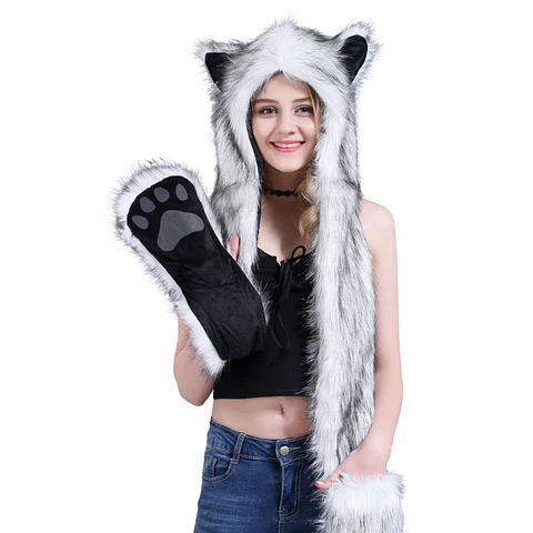 Gorro Kawai Con Orejas Y Bolsillo Unisex De Invierno