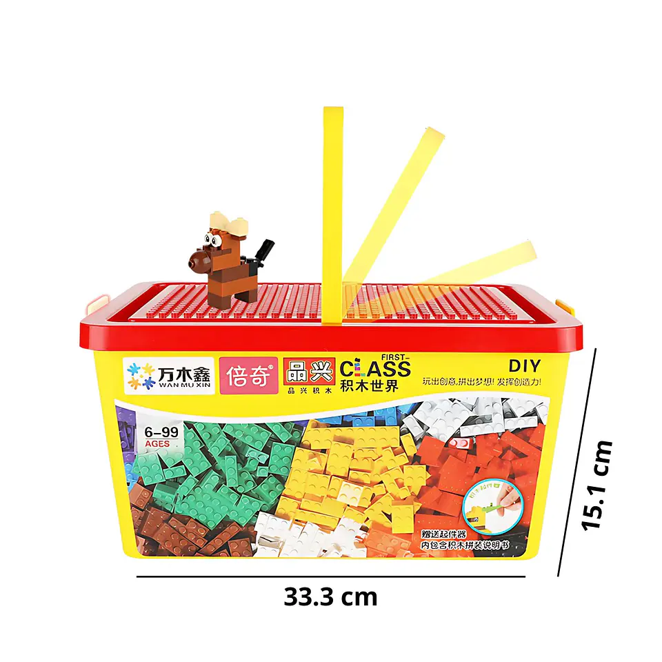Set Juego 600 Bloques De Construcción Con Base De Ensamble 3