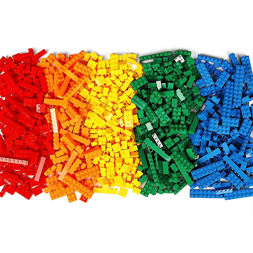 Set Juego 600 Bloques De Construcción Con Base De Ensamble 5