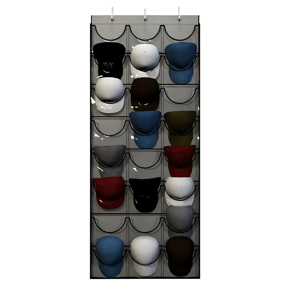 Organizador Colgante De 24 Gorras De Jockeys Para Puerta 1