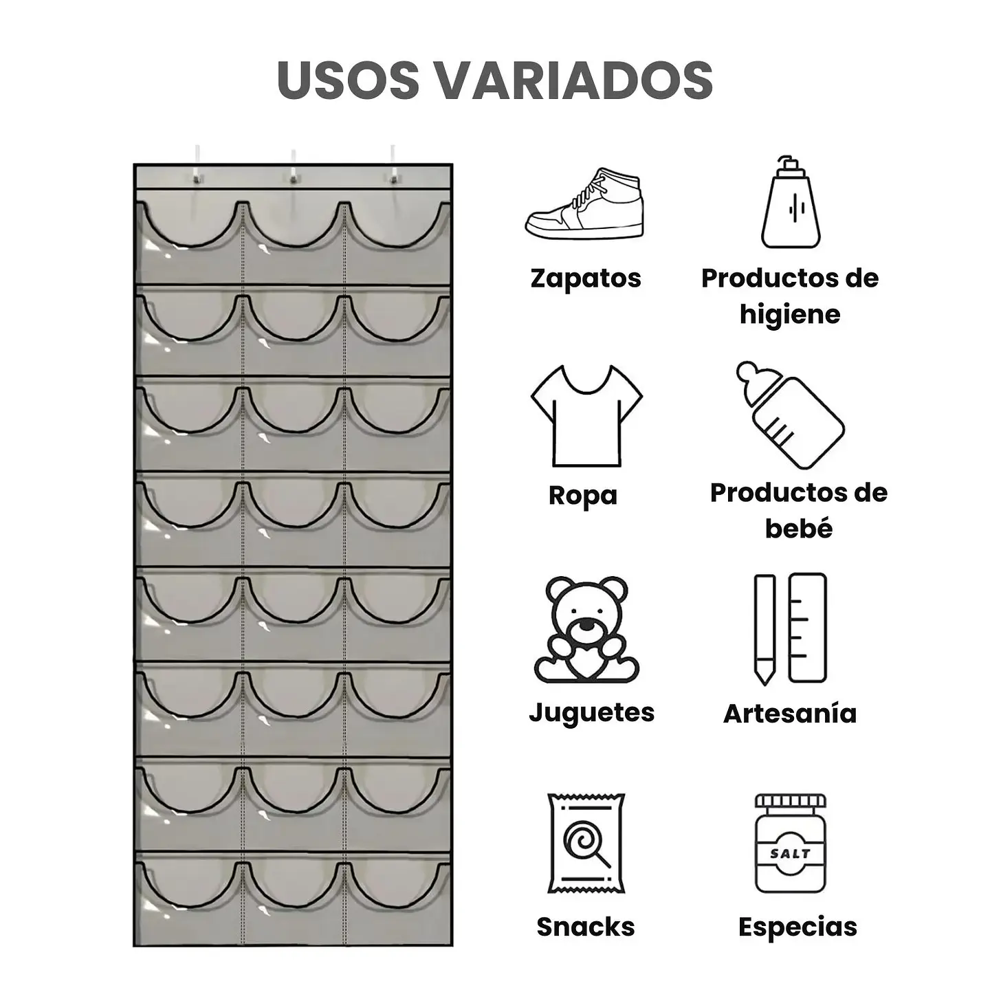 Organizador Colgante De 24 Gorras De Jockeys Para Puerta 3