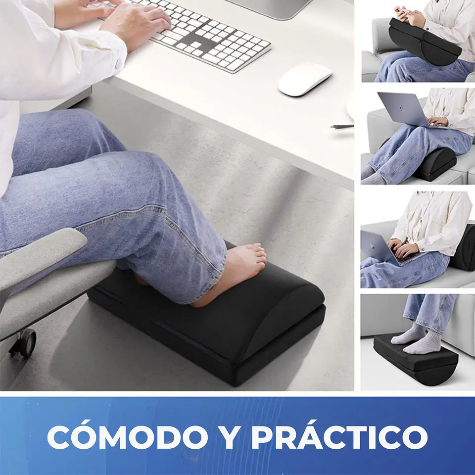 Reposapiés Almohadilla Para Piernas Acolchado de Escritorio 3