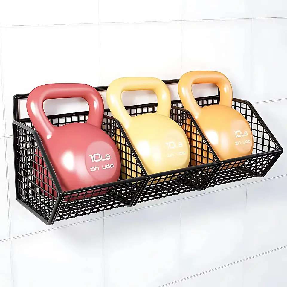 Cestas De Almacenamiento Flotante Para Verduras Frutas Pared 5