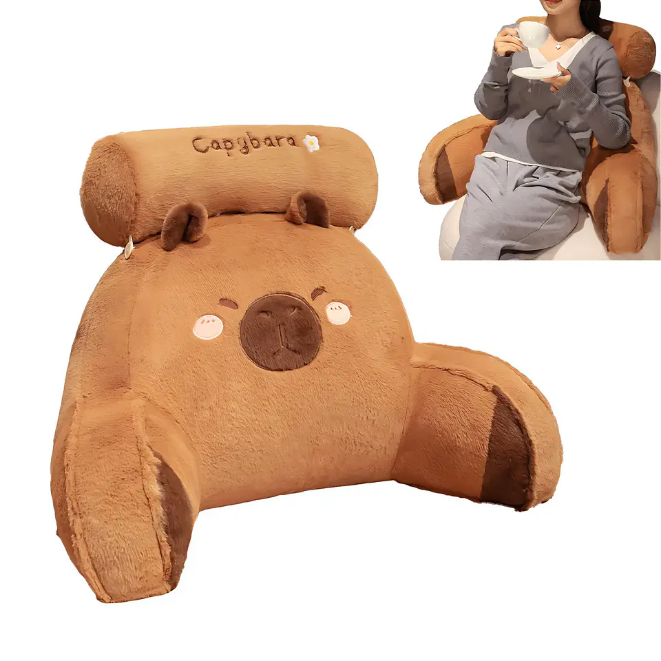 Almohada De Respaldo Capibara Cojin Multifuncional 1