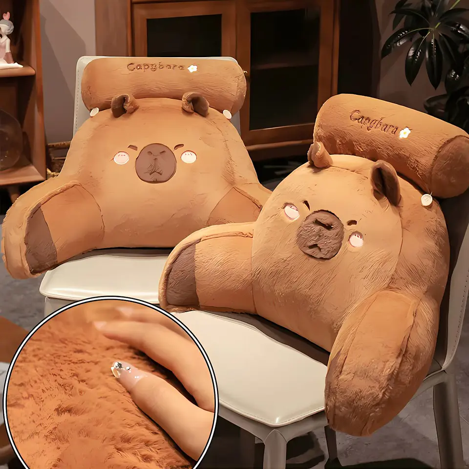Almohada De Respaldo Capibara Cojin Multifuncional 3