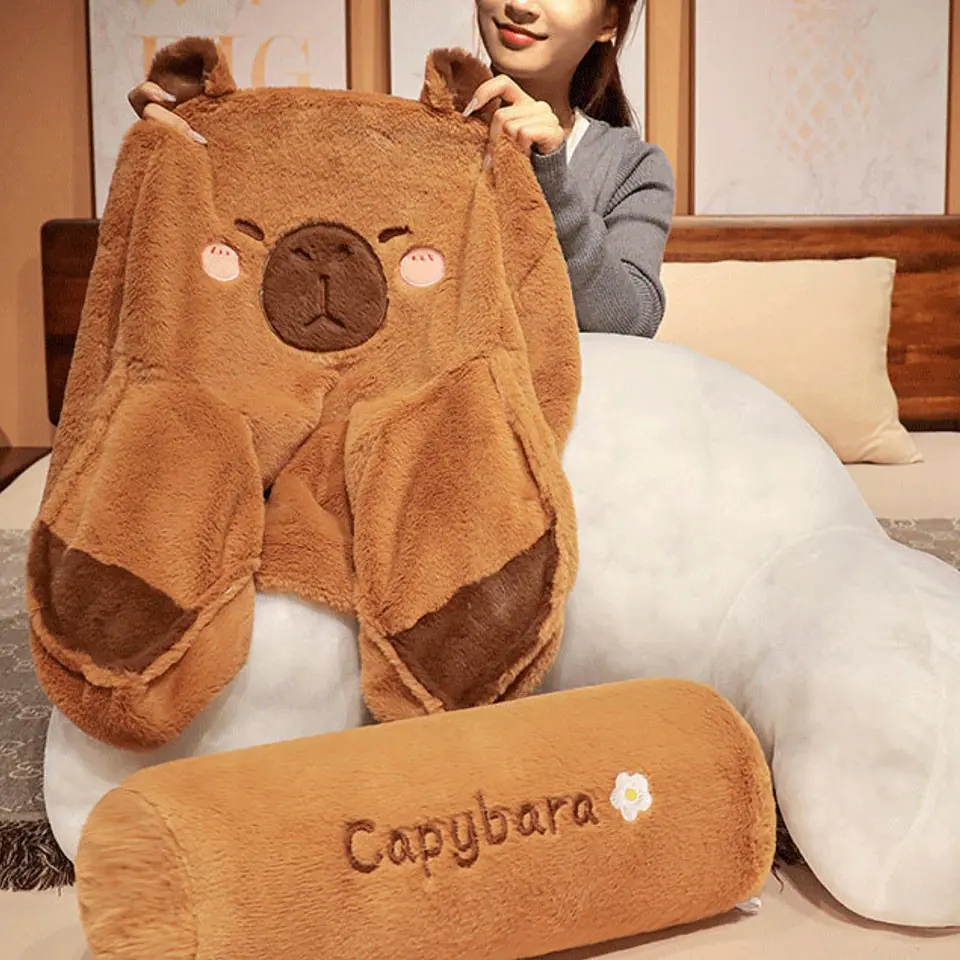 Almohada De Respaldo Capibara Cojin Multifuncional 4
