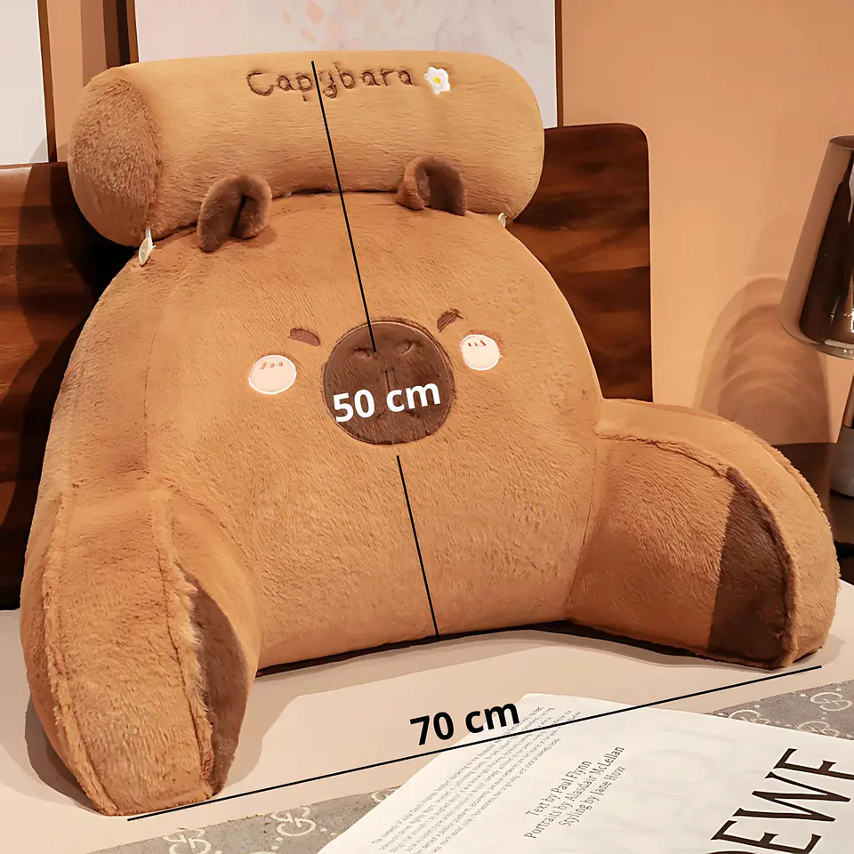 Almohada De Respaldo Capibara Cojin Multifuncional 6