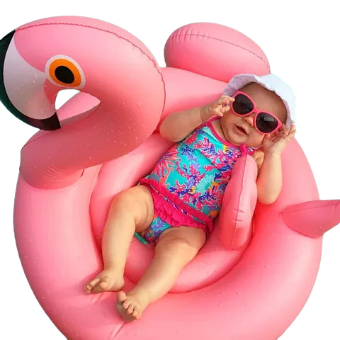 Inflable Flamenco Montable Colchon Piscina Playa + Inflador