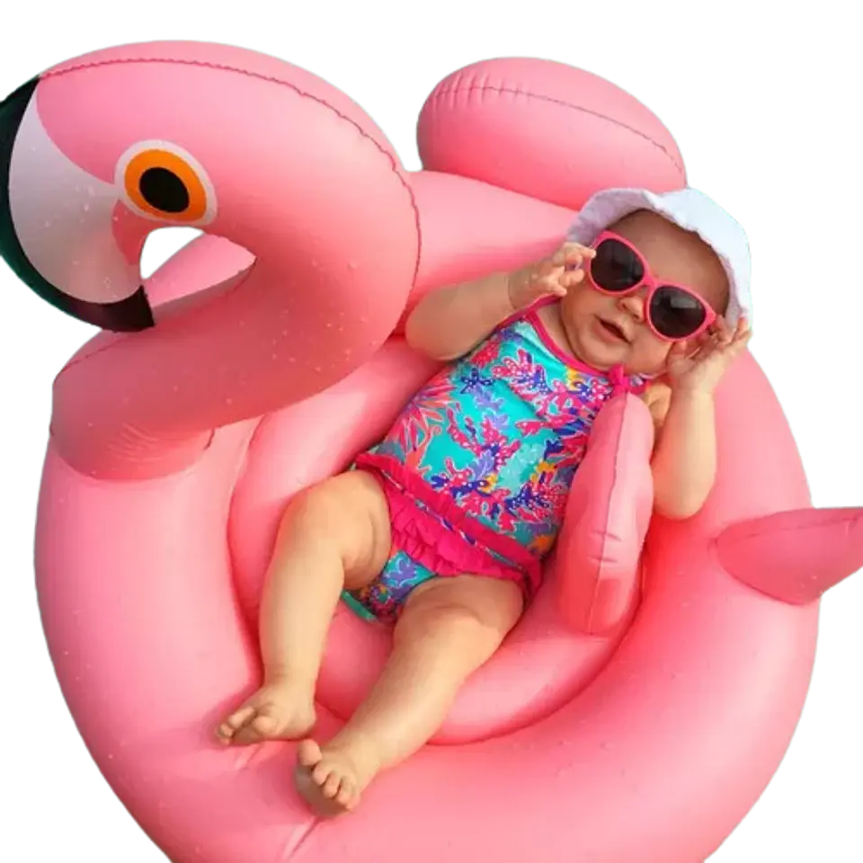 Inflable Flamenco Montable Colchon Piscina Playa + Inflador 1