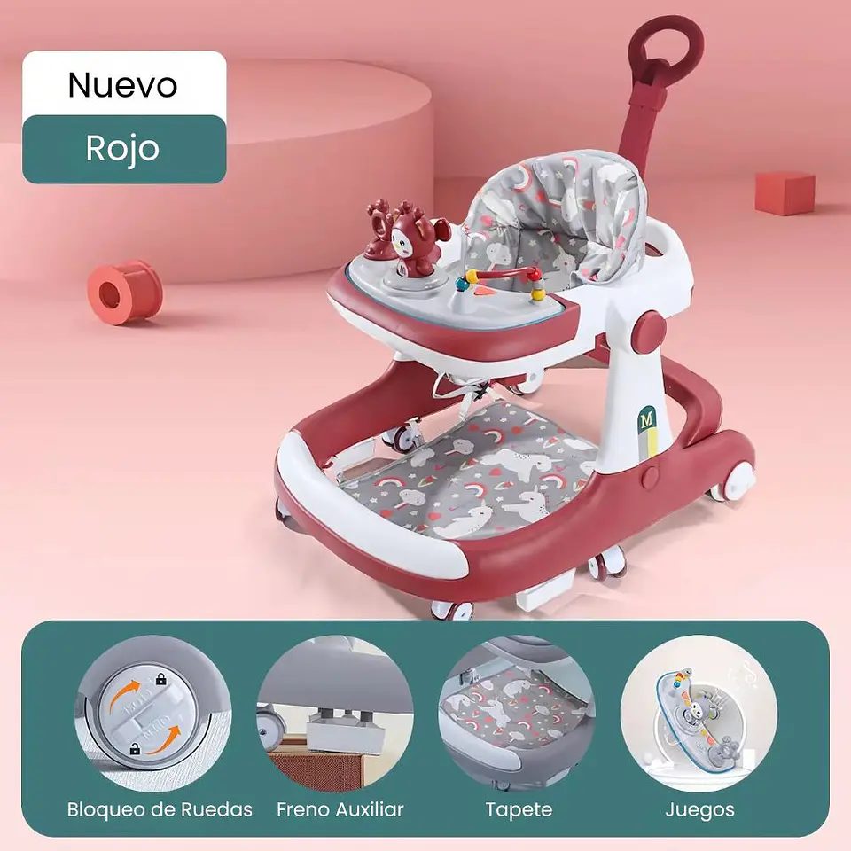 Andadera Caminadora De Bebé Multifuncional Anticaida Unisex 15