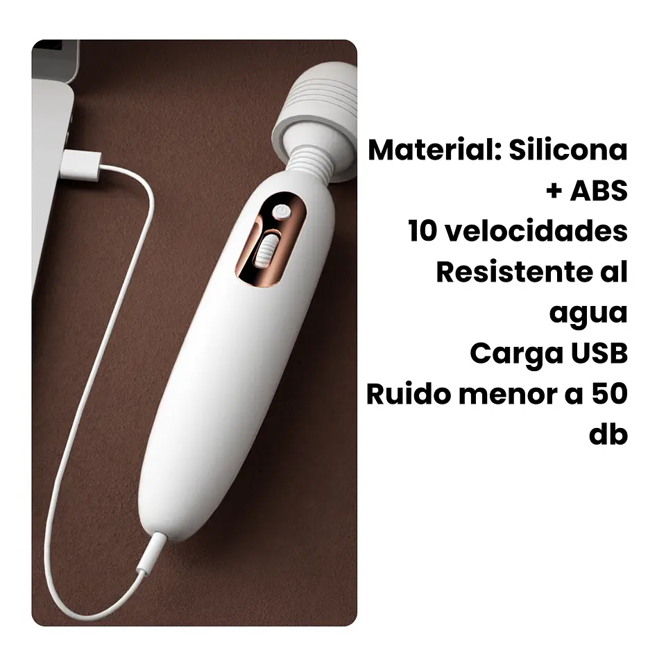 Consolador Vibrador Varita 10 Velocidades Ajustable 6
