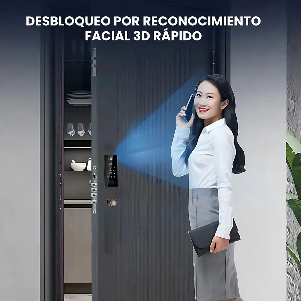 Cerradura Inteligente Digital Camara Reconocimiento Huella 3