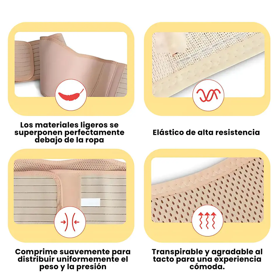 Faja Preparto Cinturon Ajustable Soporte Maternal Embarazo 5