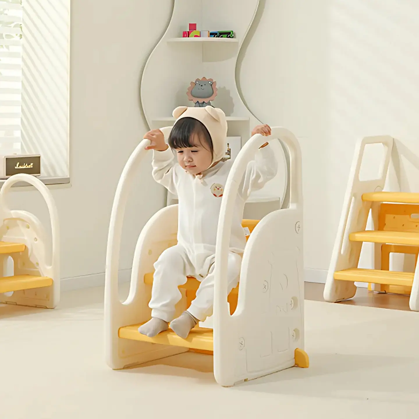 Mini Escalera Para Niños Taburete Multifuncional 6