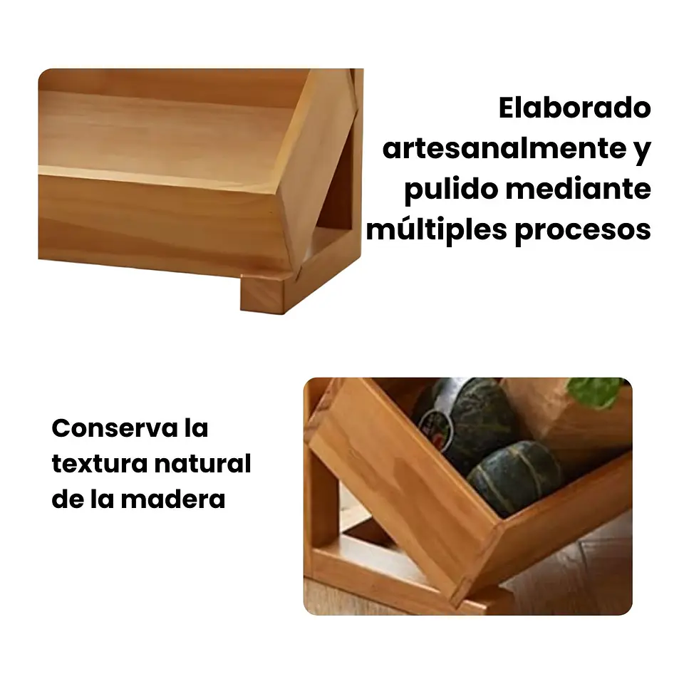 Estante De Madera Maciza 3 Niveles Cocina Exhibicion 5
