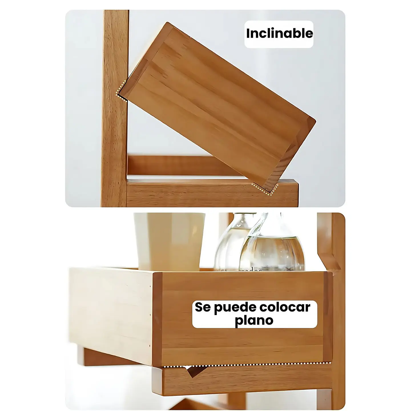 Estante De Madera Maciza 3 Niveles Cocina Exhibicion 7