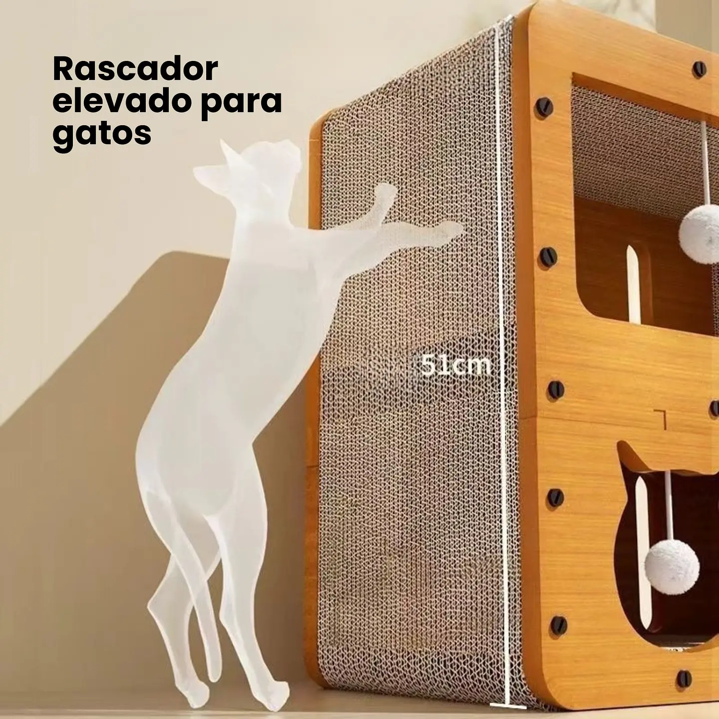 Estación de Juegos Para Gatos Cama Escondite 4