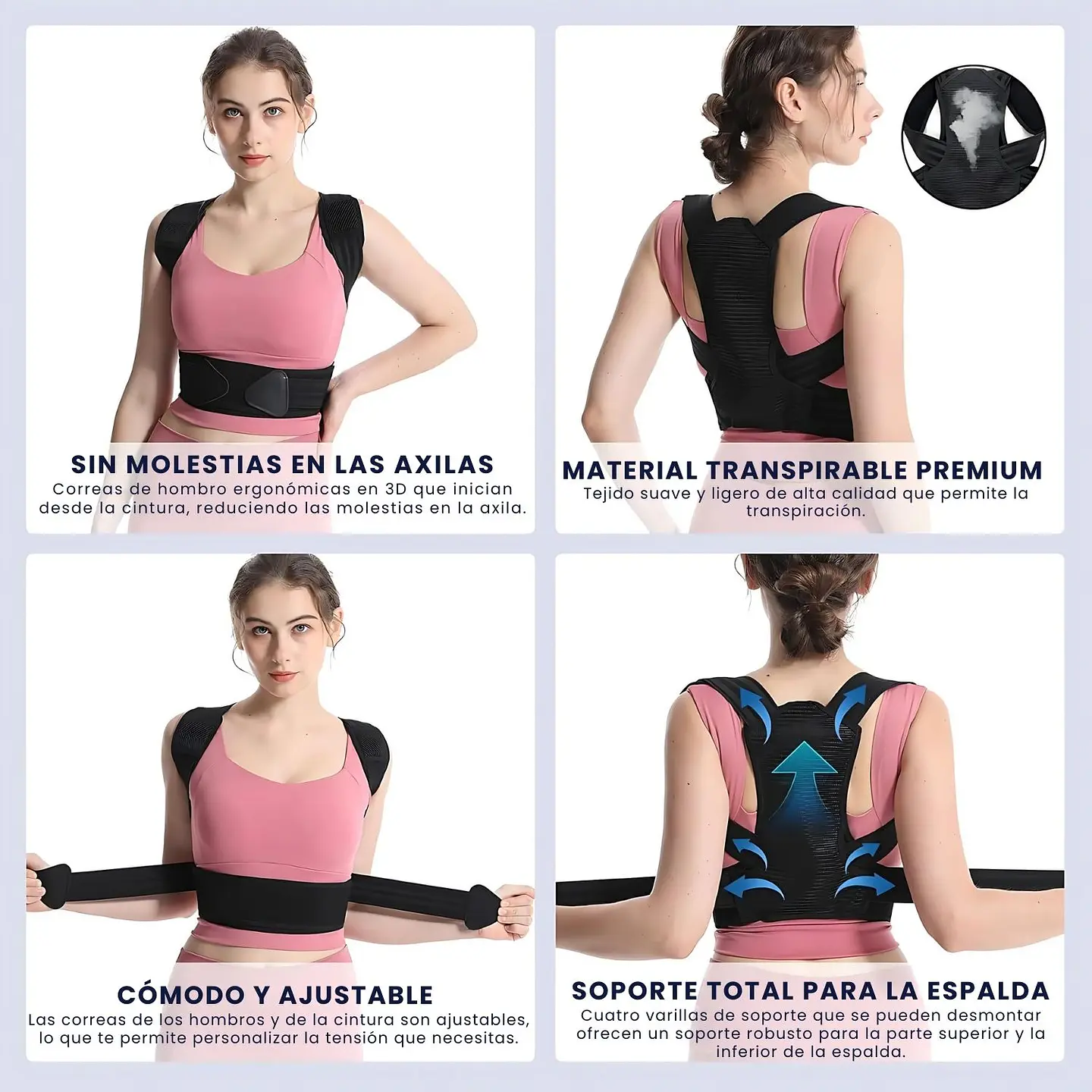 Corrector De Postura Espalda Faja Ajustable Unisex 6