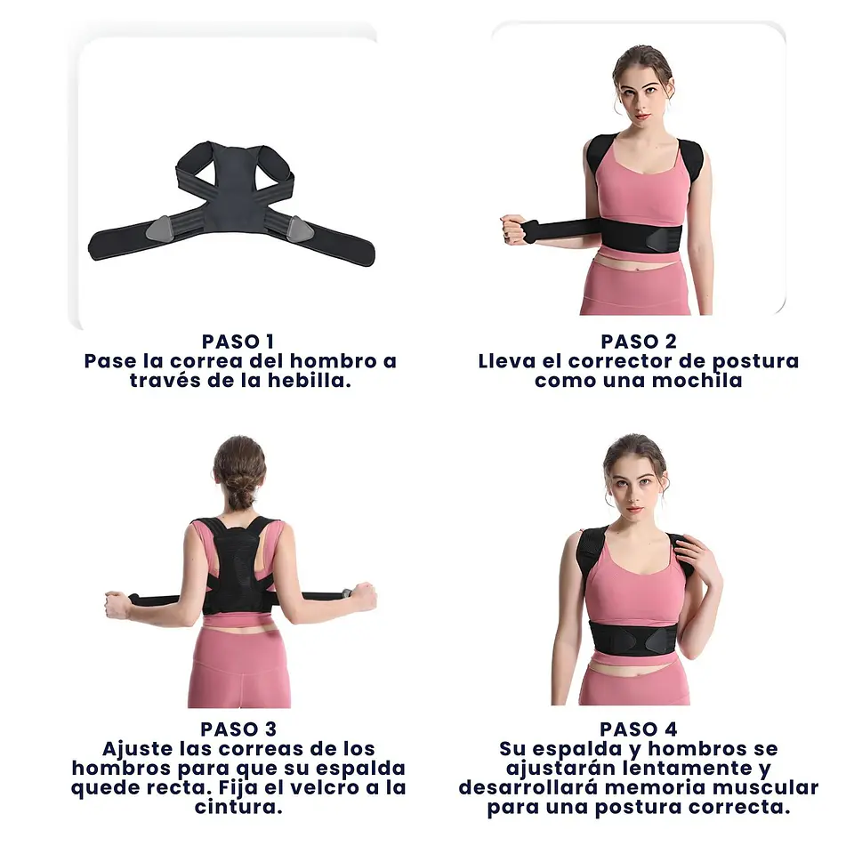 Corrector De Postura Espalda Faja Ajustable Unisex 7