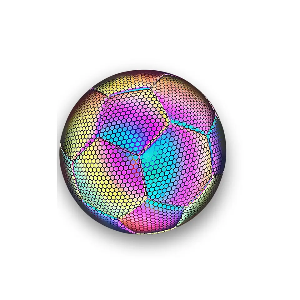 Pelota De Fútbol Reflectante Brillante N°5 Para Noche 2
