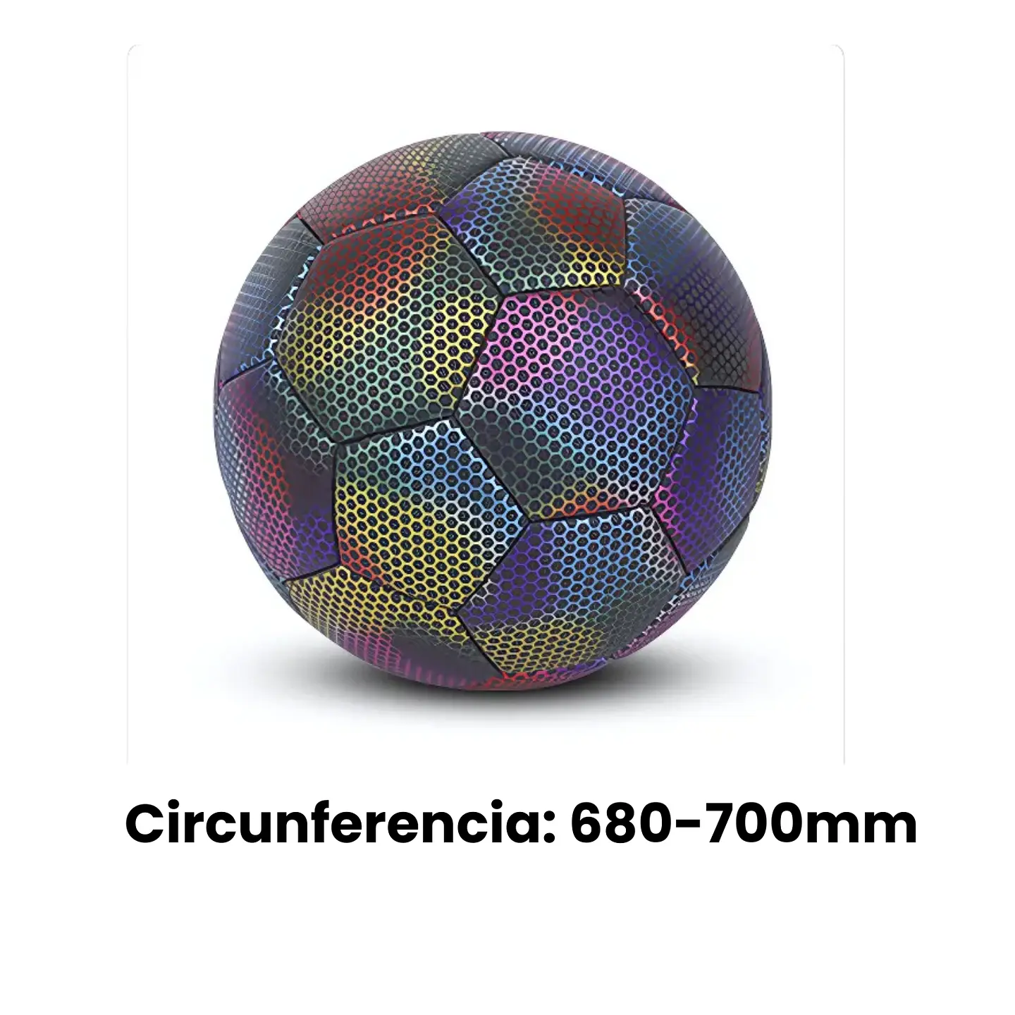 Pelota De Fútbol Reflectante Brillante N°5 Para Noche 3