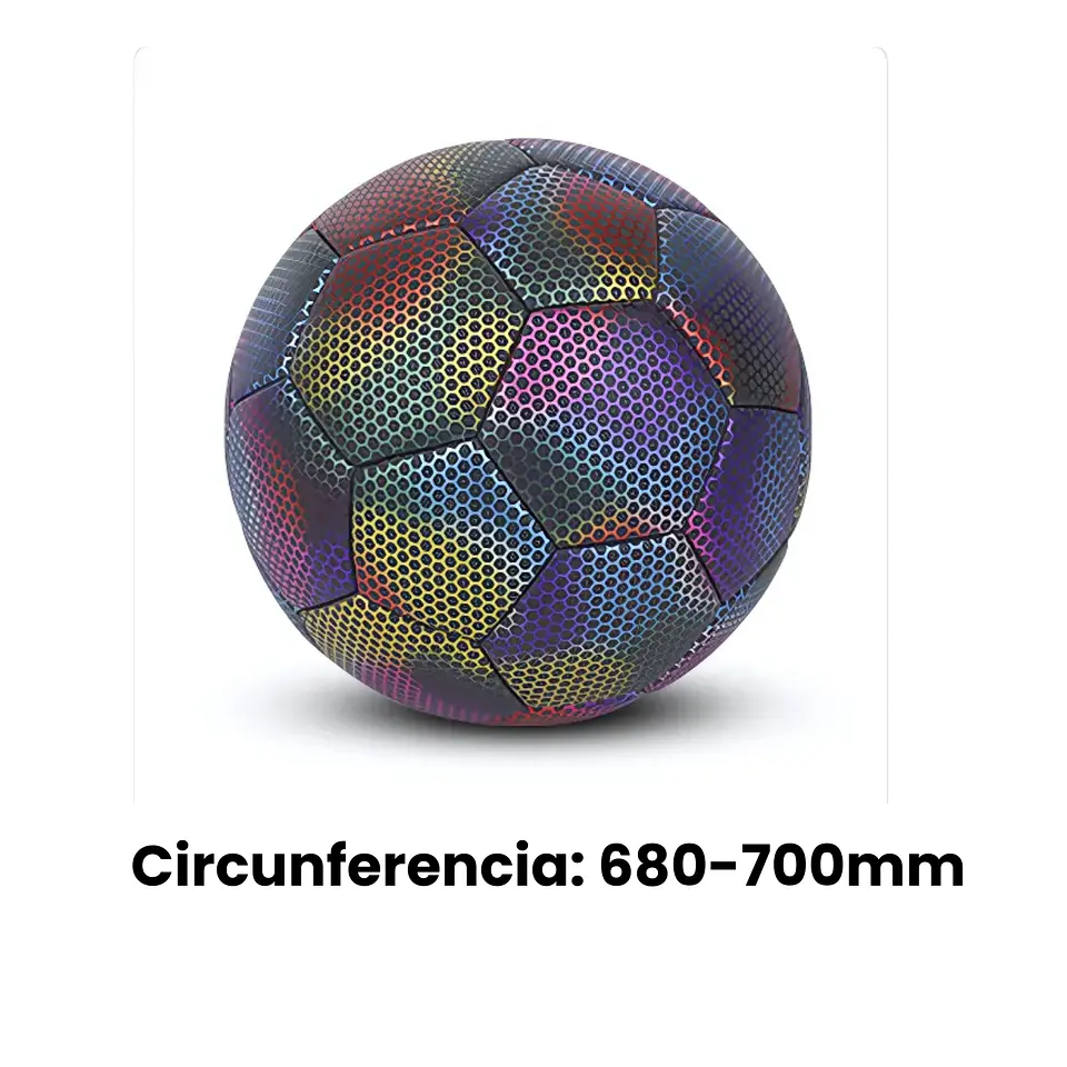 Pelota De Fútbol Reflectante Brillante N°5 Para Noche 3