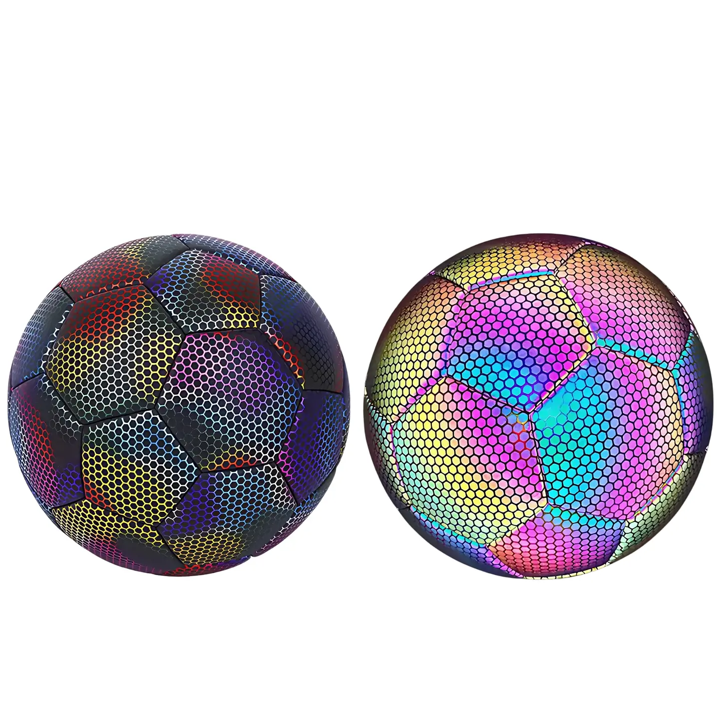 Pelota De Fútbol Reflectante Brillante N°5 Para Noche 4